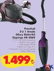 ARZUM PRACTİCAL 2'Sİ 1 ARADA DİKEY ELEKTRİKLİ SÜPÜRGE ARZUM PRACTİCAL 2'Sİ 1 ARADA DİKEY ELEKTRİKLİ SÜPÜRGE
